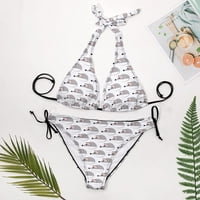 Lijep miš Halter String Triangle Bikini setovi dva seksi kupaći kostimi