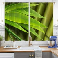 HAITE bambus zavjese prozor zavjese DECOR DECK Džepne šipke Poluista kratki panel Topper Modern Style-C