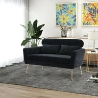 51 Loveseat kauč, moderni kauč sa šeninom za glavu i naslonima za ruke, elegantna kauč na kauču sa dvostrukom