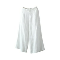 TUPHREGYOW Women s džepovima hlače Clearian Classic High Squik Slobodne hlače Novo stil Trendy Prozračne