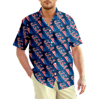 4. jula muška havajska majica USA Nacionalna zastava T majica Grafička majica ovratnik ovratnik A B