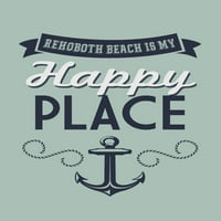 FL OZ Keramička krigla, Delaware, Plaža Rehoboth je moje sretno mjesto, perilica suđa i mikrovalna