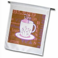 3Droza poklon ljubavnika čaja - čajne riječi Print - Brown, vrtna zastava, prema