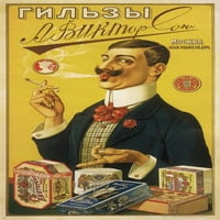 Vintage ad poster - A. Viktorsonov cigaretni papiri gospodo Rusija 20x30