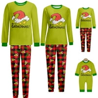 Grinch Božićna porodica koja odgovara pidžami set grinch tiskane žene muškarci djeca beba dugih rukava Xmas za odmor noćni odjeća noćna odjeća