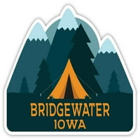 Bridgewater Iowa Suvenir Frižider Magnet Kamp TENT dizajn