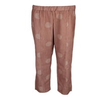 Welliumijske žene duge hlače široke dno noge polka dot pantalone vrećica palazzo ružičasta l