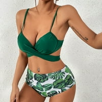 Zermoge Wimns kupaći kostim, ženska tri seta za blokiranje boje za zatvaranje čipke plus veličina prekrivanja