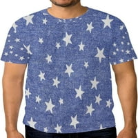 Jeans uzorak sa američkim zvijezdama majica za muškarce muške majice s kratkim rukavima majica