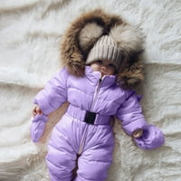 Djevojke sniježnim nošenjem odjeće za romper kaput topla jakna za bebe Snaget djevojke s kapuljačom