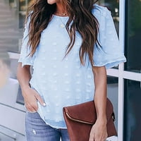 Ženska ljetna majica casual okrugla vrhova vrata modna bluza s kratkim rukavima xl