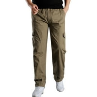 Muške vrećaste teretne hlače sa džepovima modni casual labavi pamučni Plus džepni džep čipke pantalone
