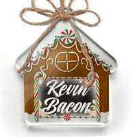 Ornament tiskan jednostrana cvjetna granica Kevin Bacon Božić Neonblond