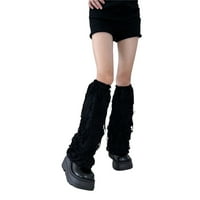 Blotona ženske modne nogu toplije čarape Lolita Gothic Style Solid Color šuplje izrezane radne čarape
