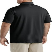 Velika i visoka esencijala DXL muške čvrste paloške majice, crna, 6xlt