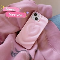za iPhone iPhone Case Luxury, Slatka 3D kromirana navlaka za srce za žene Djevojke Elektroplata meka