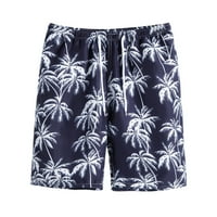 Fartey Men Casual Beach kratki džepovi za navlake Havajski print kratke hlače opušteni elastični struk