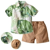 Dječački dvoretni set ljetni havajski bluza sa ležernim kratkim hlačama gospodo odijelo