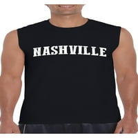 MMF - Muška grafička majica bez rukava, do muškaraca veličine 3xl - zastava Nashville Tennessee