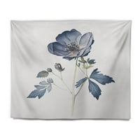 Art DesimanArt 'tamni indigo cvijet u retro boja VI' cvjetni zidni tapiserija u. In