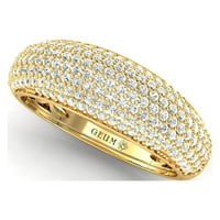Čvrsti zlatni dijamantni prsten, personalizirani prsten, poklon za mamu, 14kt Zlatni prsten, vjenčani