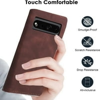 Novčani telefon, kožni prekrivač s ručnim zglobom, utora za karticu, džepni zatvarač na udarcu Strickstand