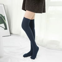 Ženske zimske bedrene visoke čarape kauzalne tople noge dugih koljena visoke čarape