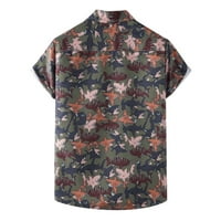 Muškarci Ljetna košulja Casual Beach Print Gumb Slatki vrhovi džep za kratki rukav modna košulja