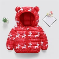 Djevojke jakna crtane jelene podstavljene kapuljače toplo trošenje casual comfort baby zimska odjeća