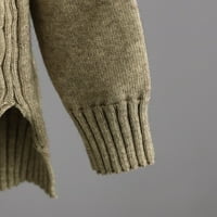 Manxivoo ženski jesen i zimski modni temperament labavi casual široki noge V izrez vrh i hlače pleteni