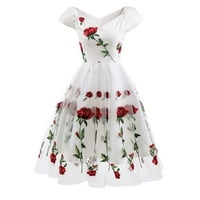 Velika ušteda za majku, POROPL Formalne haljine za žene vjenčanje gost vintage ruže temperament za vez