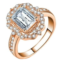 Yubnlvae Prstenovi dodaci Moda Ženska cirkonija Bling Diamond Angagement Vjenčani prsten