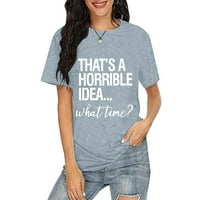 Ženska modna košulja O-izrez Pismo Ispis majica kratki rukav casual of majica Dnevna ljetna top bluza
