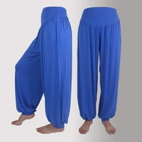 Hlače za žene Ženske elastične labave ležerne pamučne meke joge sportske plesne harem hlače plus veličine