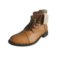 Juebong Boots ponude žene Modne Cowgirl kaubojske čizme jahačke čizme Elastične tople srednje pete Srednje cijevi cipele