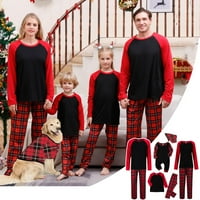 Gosuguu Božićne pidžame za obitelj podudaranje porodičnih setova božićni casual tiskani vrh sa donjim