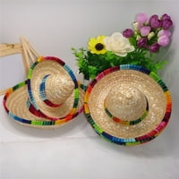 Papaba Pet Straw Hat, modni kućni ljubimac Sun Cap Ručno izrađeni tkani na Havajima Podesiva pasa Mačja