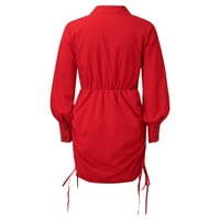 Žene Svečana haljina Čvrsta boja Ovratnik dugih rukava Ležerne tipke Corset Corset izvlačenja za žene