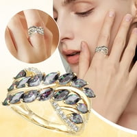 Moliti se kroz prsten za prsten od kćeri obojenog kristalnog prstena za žene modni nakit Popularni dodaci