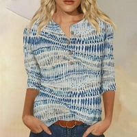 Najbolji izbor za casual chic hhen slatke i moderske grafičke bluze s plus veličinama Basic gumba pulover