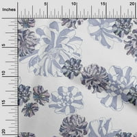 Onuone Georgette viskoza Teal plava tkanina cvjetna s linijama zanatske projekte Dekor tkanina Štampano od dvorišta široko