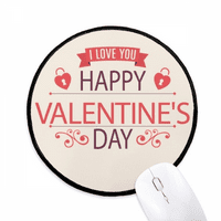 Srčana brava sretan dan zaljubljenih ljubavni papuč na radnoj površini Office Round Mat za računar