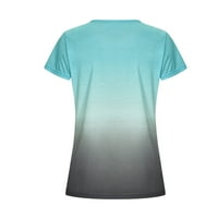 Majice za žene Trendy Ombre Slatki gradijent Comfy ženske bluze i vrhovi Dressy Casual Ljeto okrugli