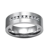 BEDOBIBO Diamond Ring Par za njega i njen luksuzni kvadratni dijamantski sjajni prstenovi srebrni romantični