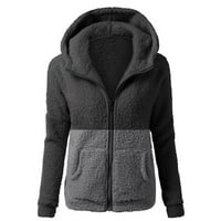 Advicinski zimski kaput za žene ženske nejasne jakne za ogromne otvorene prednje kaput dugih rukava