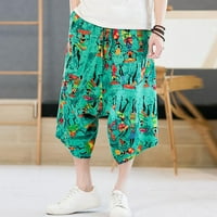 Muške kratke hlače Pamuk Capri pantalone Baggy harem hlače nacrtaju joga hlače za plažu cvjetne obrezive