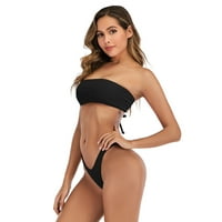 Ženski kupaći kostimi Bikini High Struk Tummy Control Dvije kupaće kostime kupaći kostimi Bikini setovi