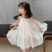 Djevojčica pamučna haljina sa magnetom ležernom haljinom bez rukava za proljeće ljeto 1- godina