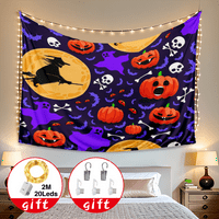 Halloween Dekorativna tapiserija, smiješni kosturni tapiserije, za spavaću sobu zastrašujuće grejsko