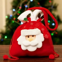BIPLUT božićne torbe Veliki kapacitet Multi oblici Povećajte atmosferu Svečana prodavnica za višekratnu upotrebu CANDY i poklon crtež starih muškarac crtani božićni poklon torba za Božić